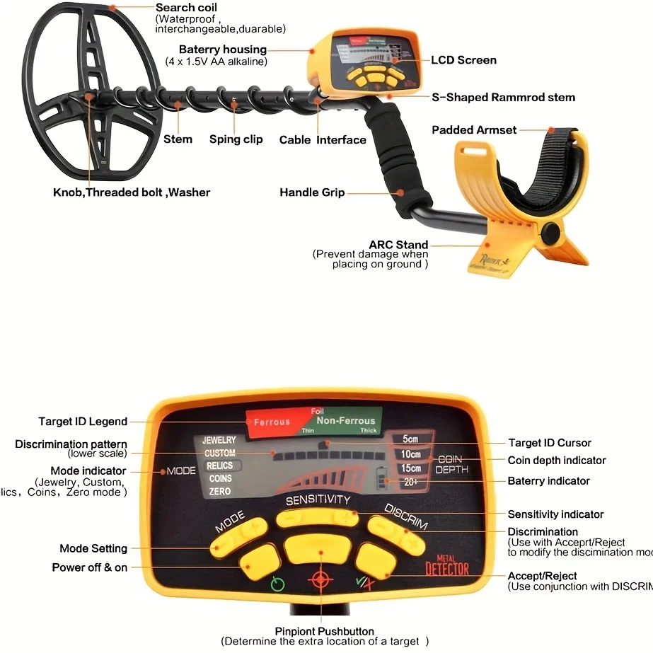 MD6350 Wykrywacz metali złota i srebra Wskaźnik głębokości Lokalizator Identyfikator celu Wykrywanie legendy Sprzęt do eksploracji podziemnych