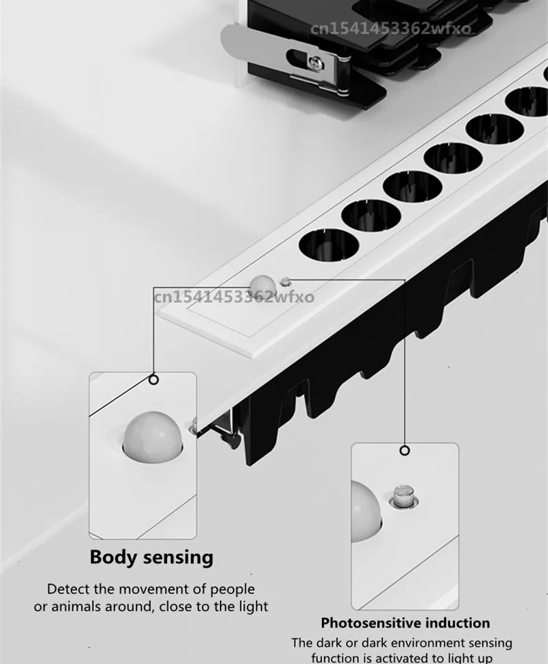 Induction linear light LED downlight Spotlight 8W20Wgrille light Ceiling light Chandelier COB Kitchen corridor interior lighting