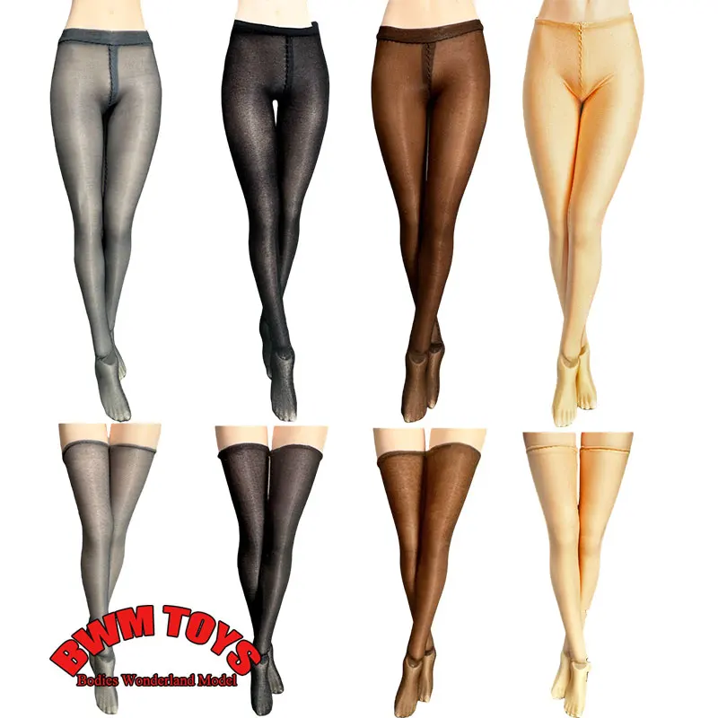 

In Stock 1/6 Scale Female Soldier Leggings Ultra-thin Silk Over Knee Pantyhose Clothes Accessory For 12Inch Action Figure Body