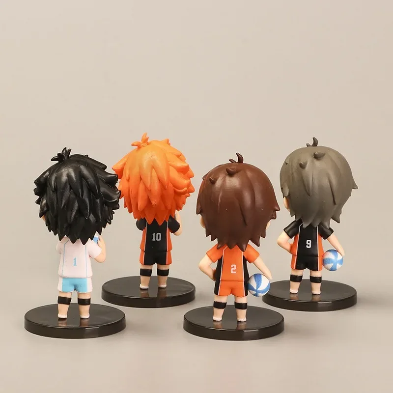Hinata Shoyo วอลเลย์บอลอะนิเมะรูป 4 ชิ้นชุด Poseable ของเล่น Gacha สะสมชั้นวางของตกแต่งของขวัญอินเทรนด์