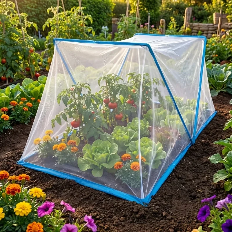 Faltbare Gartenabdeckung aus Netzgewebe | Pflanzenschutzzelt, insektenabweisendes Netz, gewölbtes Gewächshaus, Pflanzenabdeckung, einfach zu installieren, InsecBird Pr – Detail 3