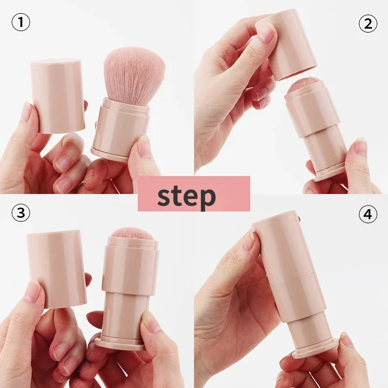 1 PC Makeup Retractable Brush Head Soft Portable Blush Brush Foundation Make Up Nail Beauty Essential Premium Quality New Powder