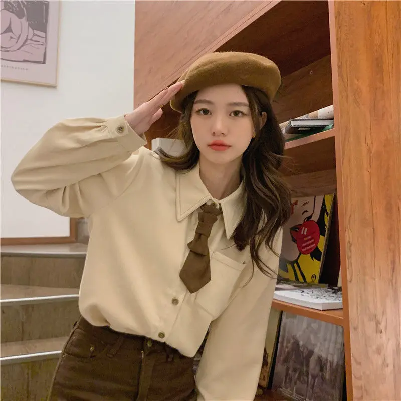 Camisa de algodão de veludo jaqueta feminina solta meados de comprimento aberto cardigan topo primavera outono inverno estilo cor pura botão até jj290