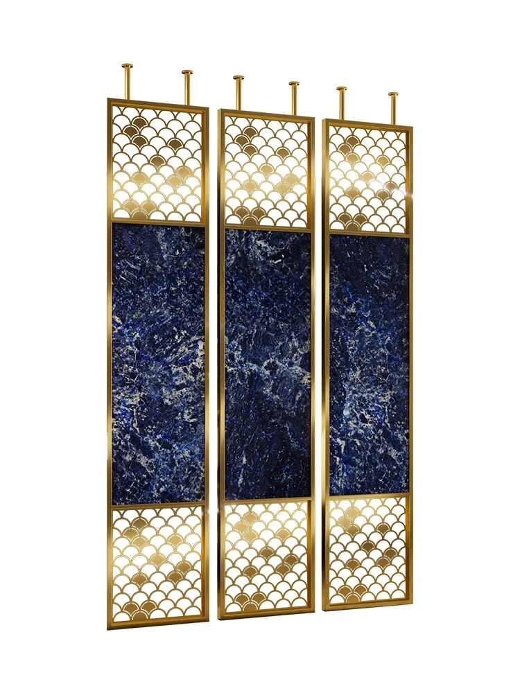 New Chinese Style Is Facing Entry Door Screen Simple Entrance Living Room Chopsticks Block Decorative Partition Hollow Lattice