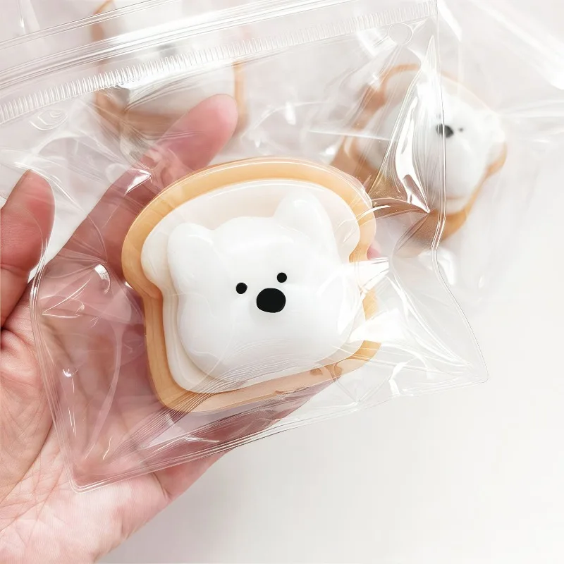 

Мягкая игрушка-тост для снятия стресса, медленно восстанавливающая форму, с улыбающимся лицом, в виде милого щенка, антистресс-игрушка