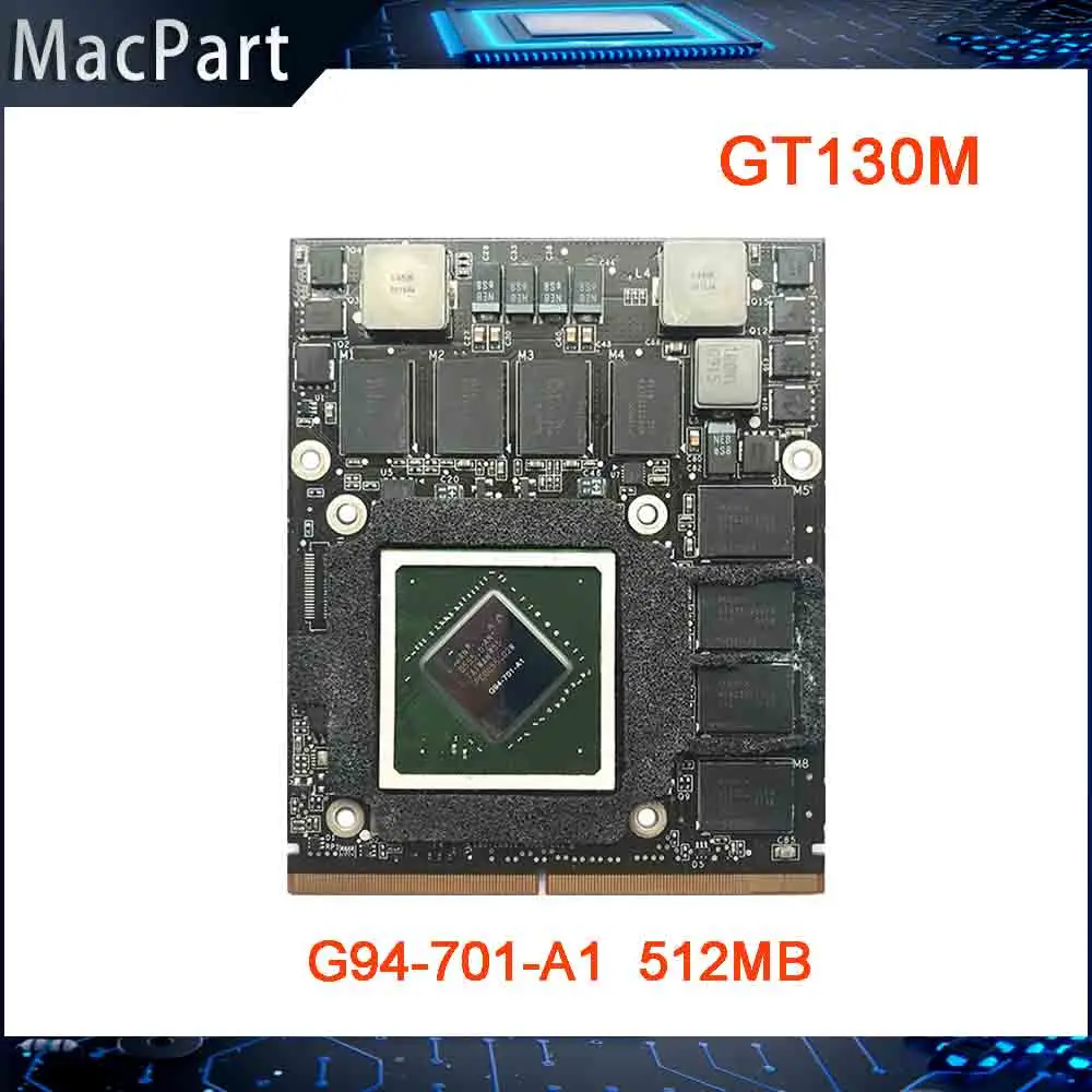 

Original GT130M GT 130M G94-701-A1 VGA Graphic Video Card 512MB for Apple iMac Early 2009 24" A1225 100% Test Working Well