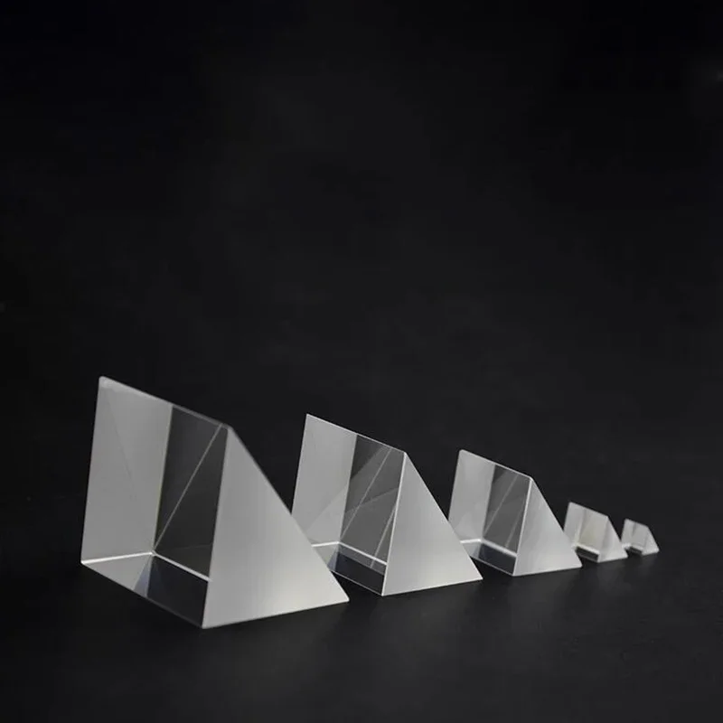 Right-angle Refractive Prism K9 Optical Glass Uncoated Isosceles Prisms for Physical Experiment