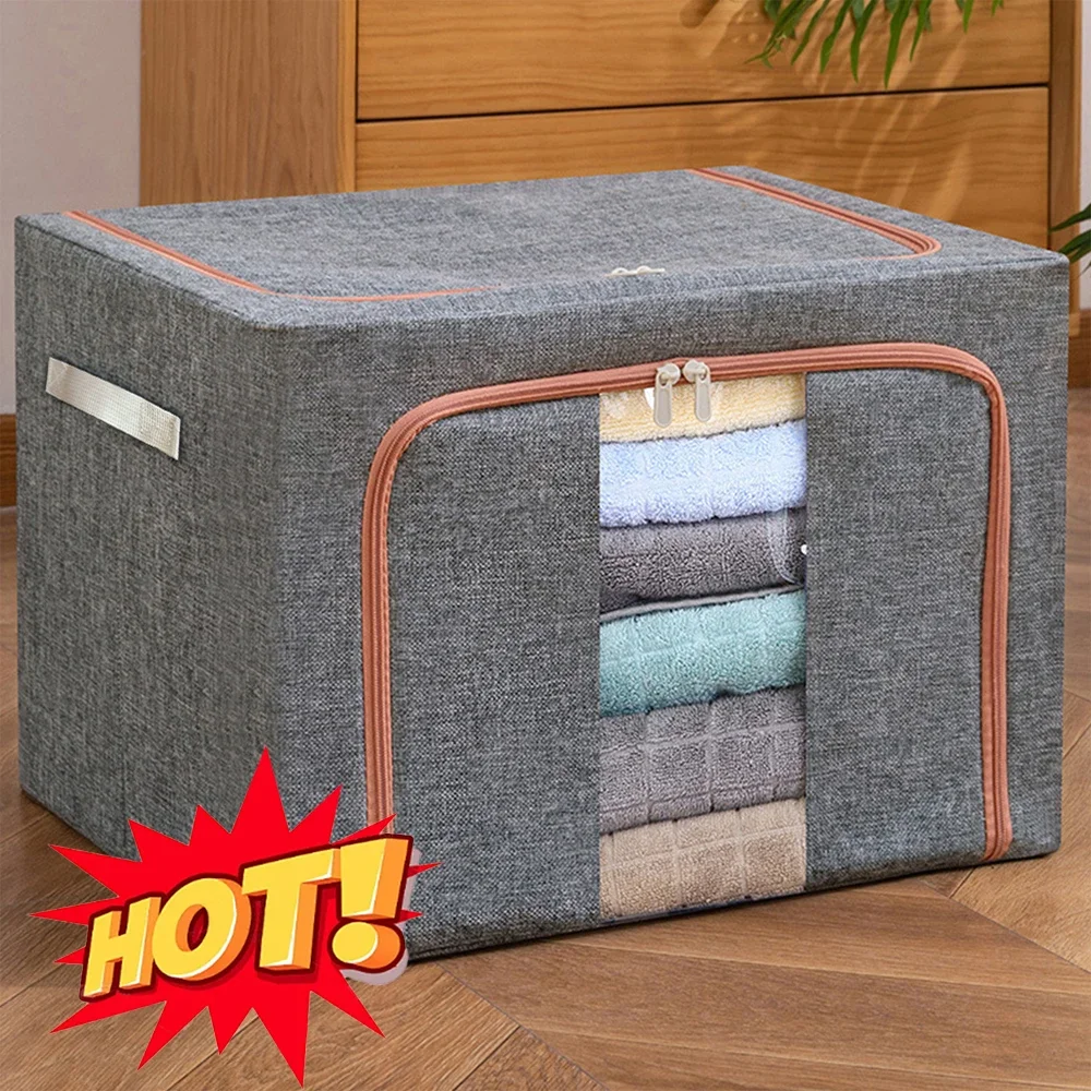 Large Quilt Storage Bag Dust-proof Wardrobe Clothes Cabinet Organizer Foldable Storage Organizers Clothes Blanket Organizer Box