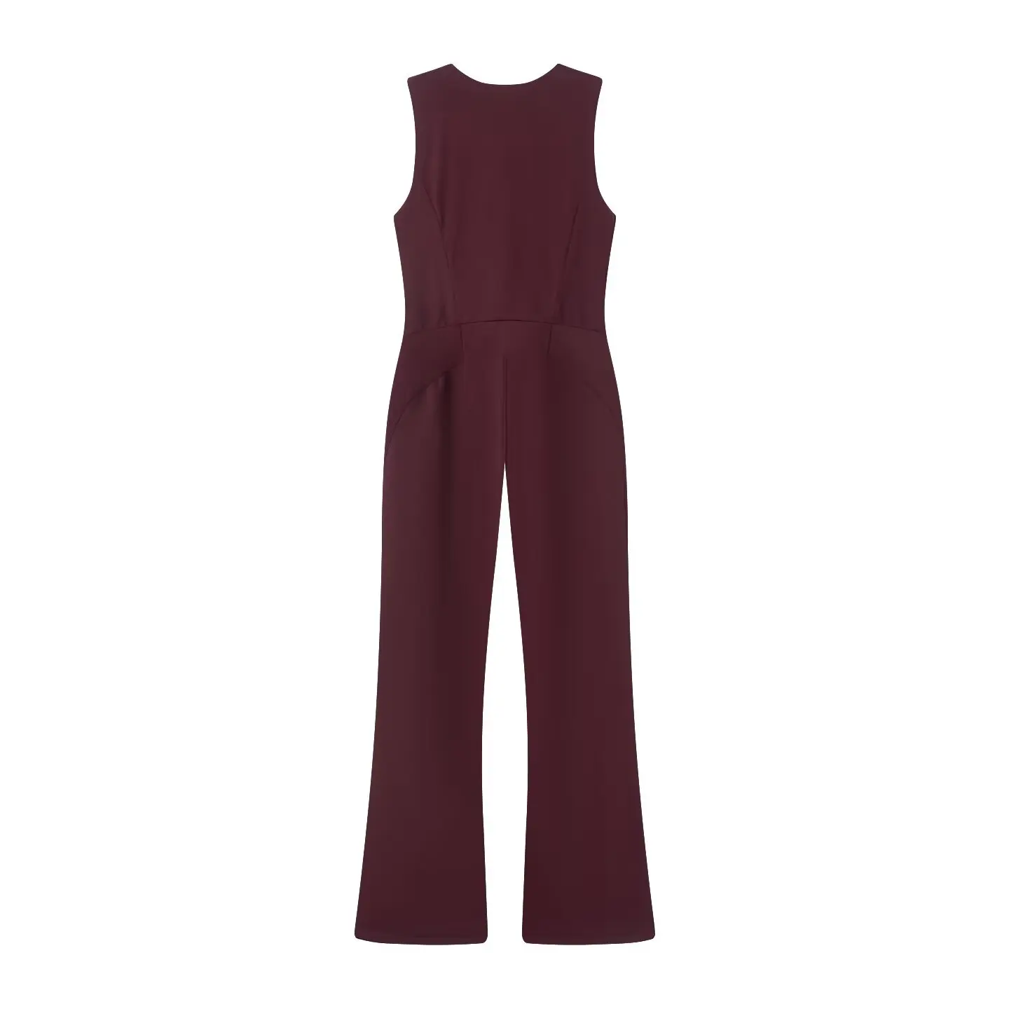 2026 Winter Women's Elegant Skateboard Windproof Slim Fit Bodysuits Lady Sleeveless V-neck Zipper Skiing Sports Jumpsuits Romper