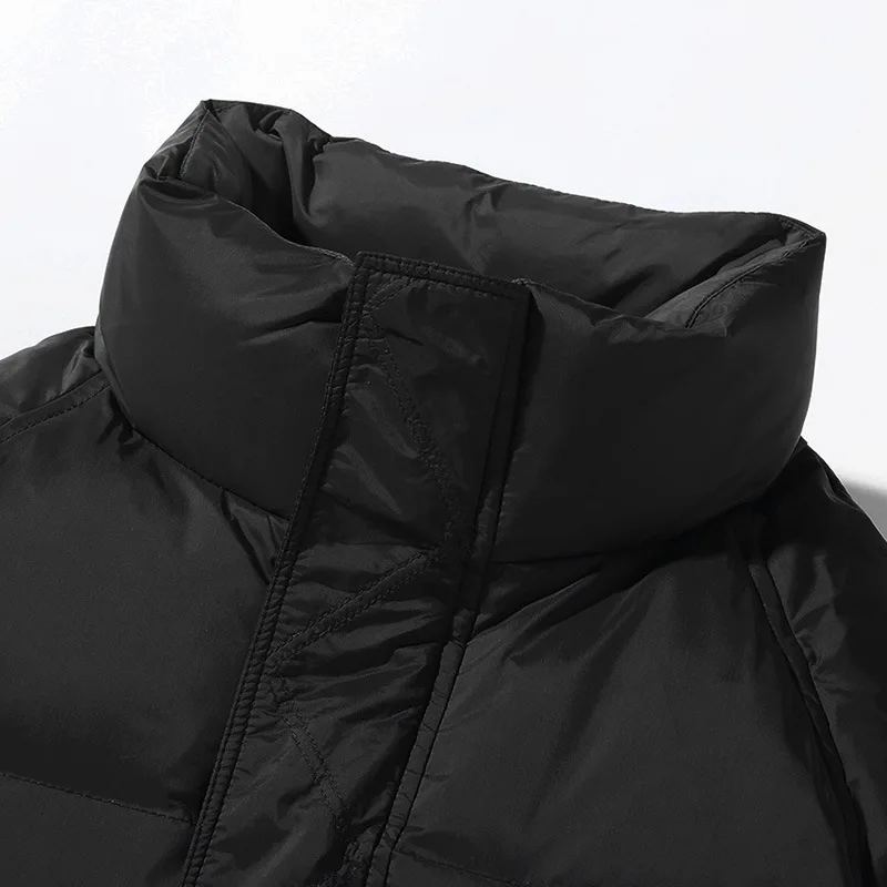 سترة رجالية جديدة لعام 2025 بياقة واقفة، معطف كوري بقصة ضيقة ومتعدد الاستخدامات من ريش البط الأبيض #4