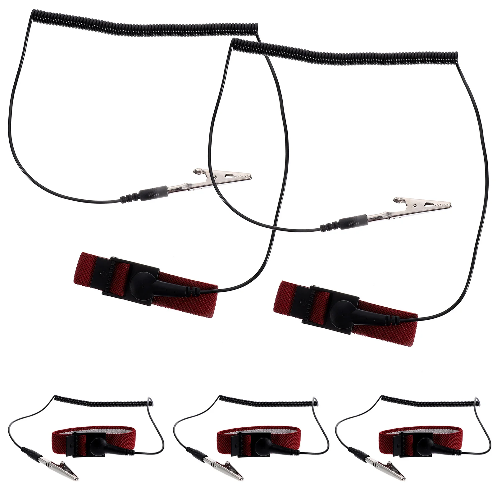 

5Pcs Esd Wrist Straps Adjustable Anti Static Bracelet for Safe Electronic Component Handling Reliable Static Discharge