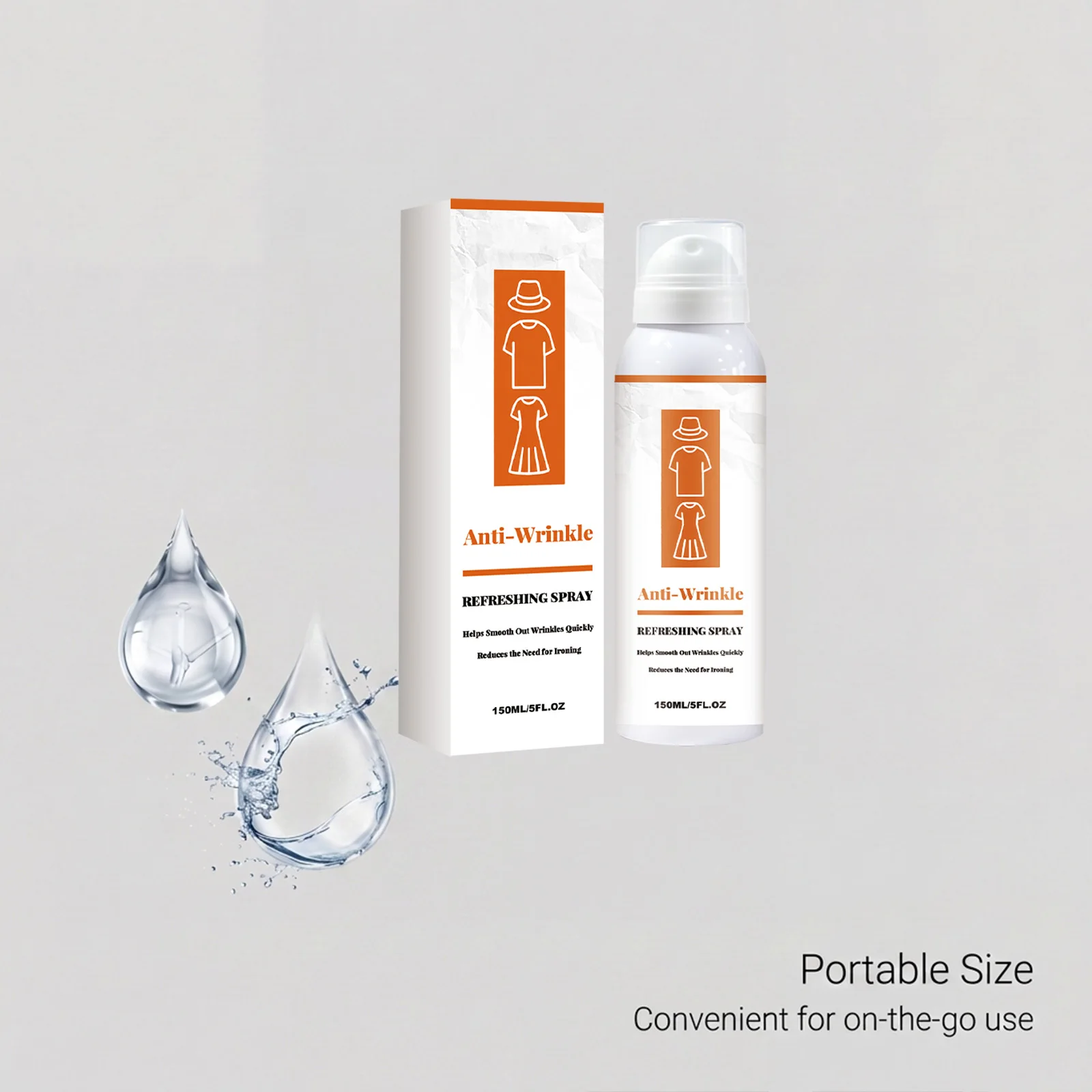 Fast Wrinkle Reducer Keep Fabric Smooth Flat Refreshing Dry Feel Shirt Fluffy Dry Texture Lightweight Clothing Maintenance 150ml