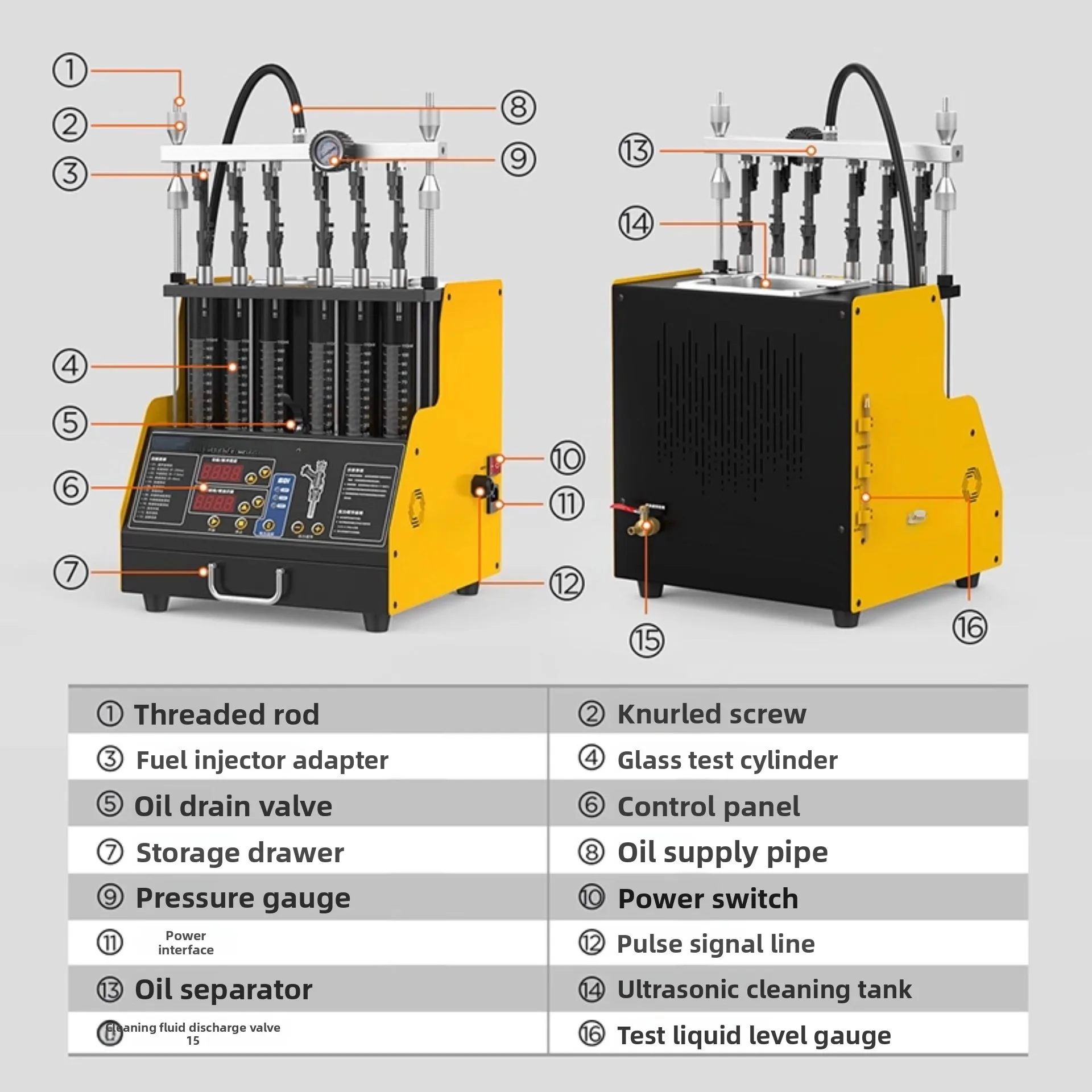 CT400 Auto Injector Maintenance Tool, Ultrasonic Washing & Testing Device for GDI Fuel Nozzles Tool
