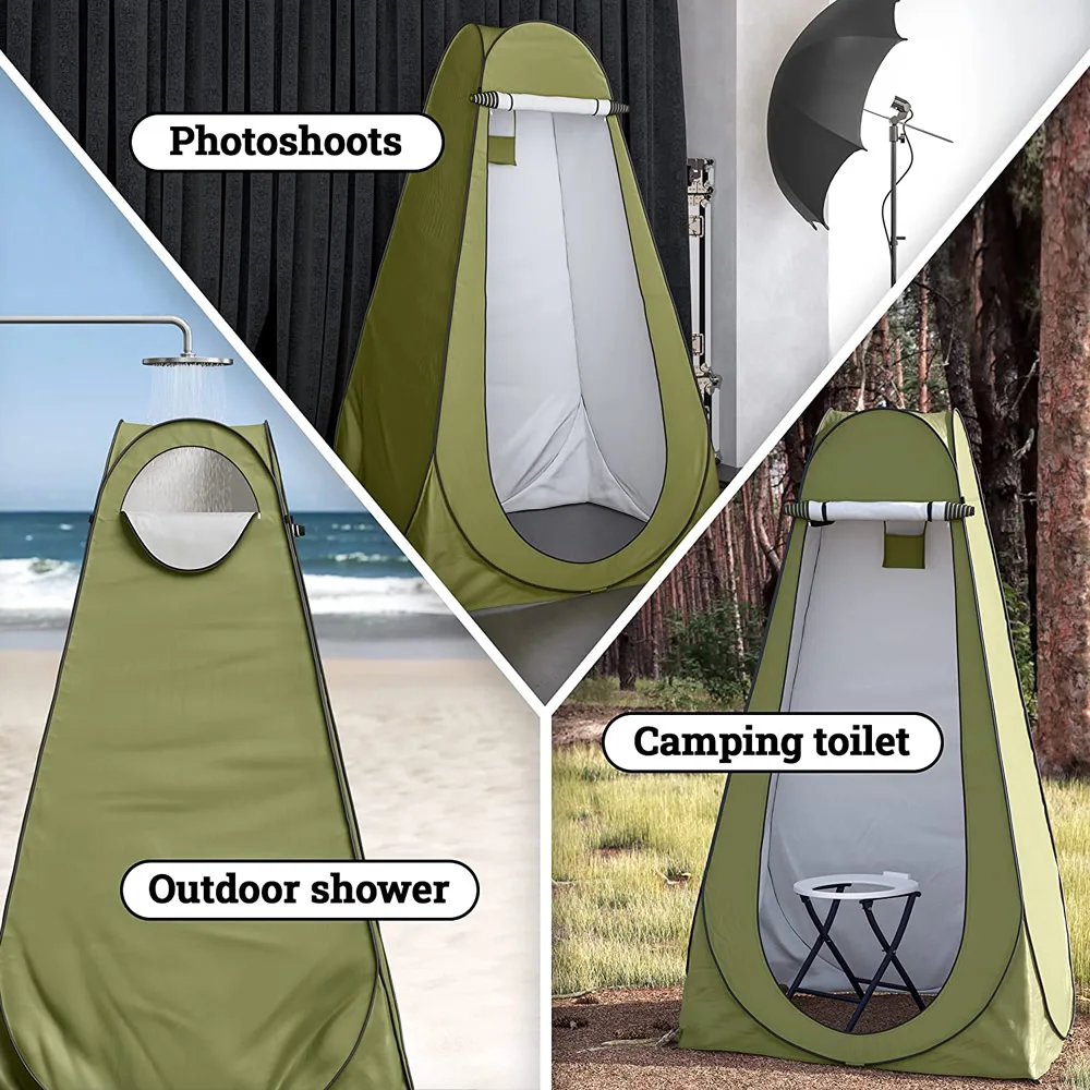 Schiarire portatile doccia esterna bagno spogliatoio camerino tenda da campeggio riparo spiaggia Privacy toilette tenda per spiaggia all'aperto