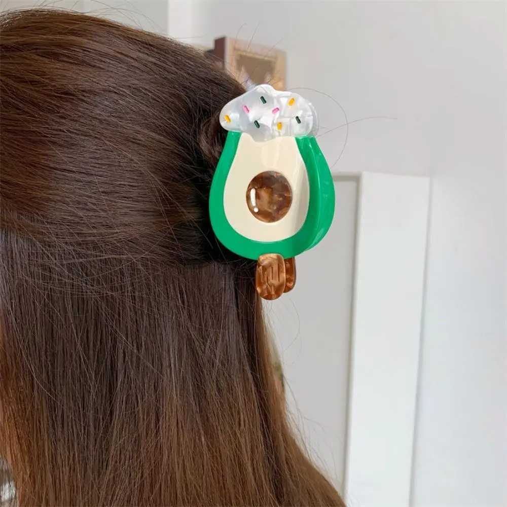 Headdress Cute Ice Cream Shark Clip Sweet Acetic Acid Fruit Series Hair Claw Chocolate Summer Delicious Food Claw Clip Gift
