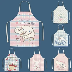 Cute Sanrio Cinnamon Dog Parent-child Apron Adult Hanging Neck Disposable Kitchen Anti-oil Linen Sleeveless Waist Cleaning Tool