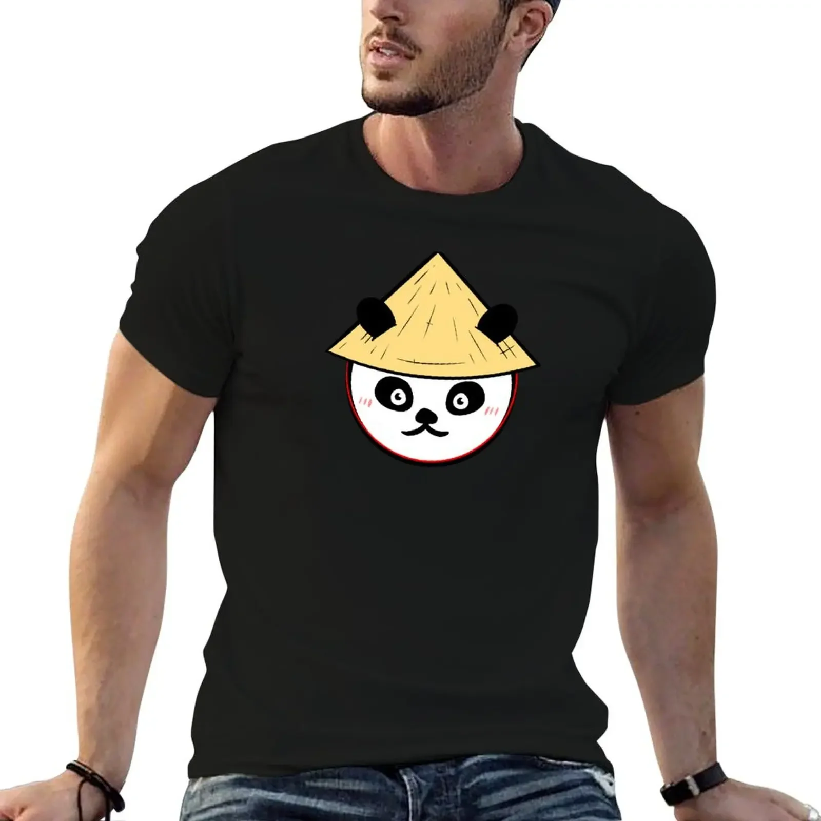 

Cute Panda Wearing Hat T-Shirt designer shirts shirts graphic tee anime t shirts t men