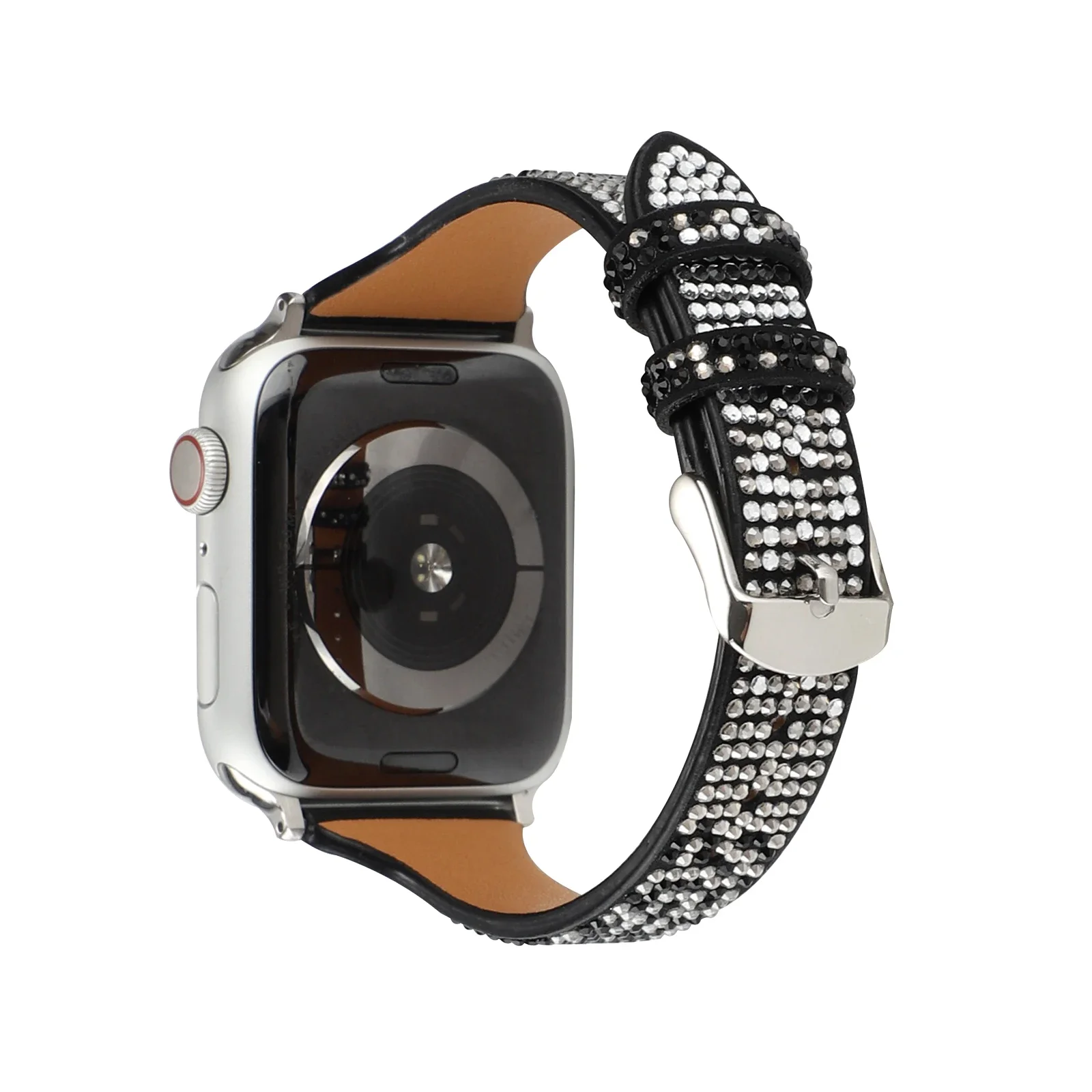 Leather Diamond Strap For Apple Watch 10 9 8 7 45mm 41mm 42mm 46mm Women Bracelet wristband iWatch 6 5 4SE 44mm 40mm band Correa
