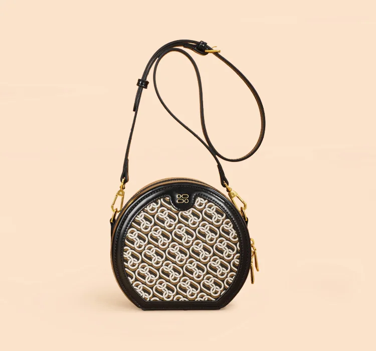 Crossbody Bag Women's Bag 2023 Small Round Bag Girl's High-End Feeling Niche Mobile Phone Bag