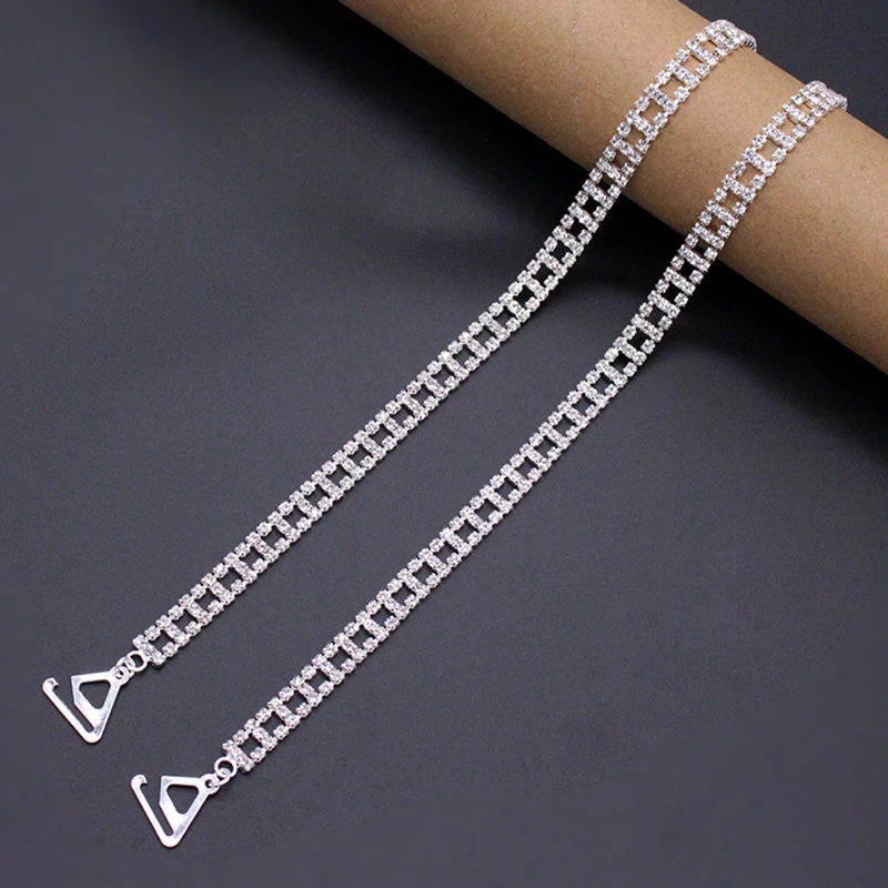 Sexy Rhinestone Bra Straps For Women Fashion Pearl Underwear Straps Elegant Crystal Bra Shoulder Lingerie Accessories 2023 New