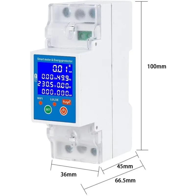 [NEWA08R】 Photovoltaic Bidirectional Metering Tuya WIFI Intelligent Circuit Breaker Timing Switching Electricity Single Phase