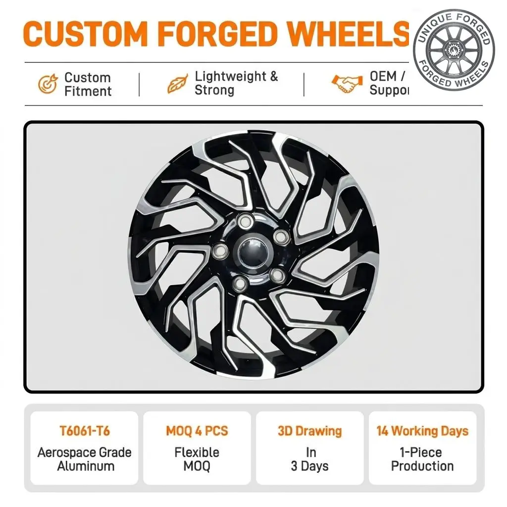 26 Style Rimpower 20X9.5 5X150 Black Machined Face One Piece Forged Wheel For Toyota