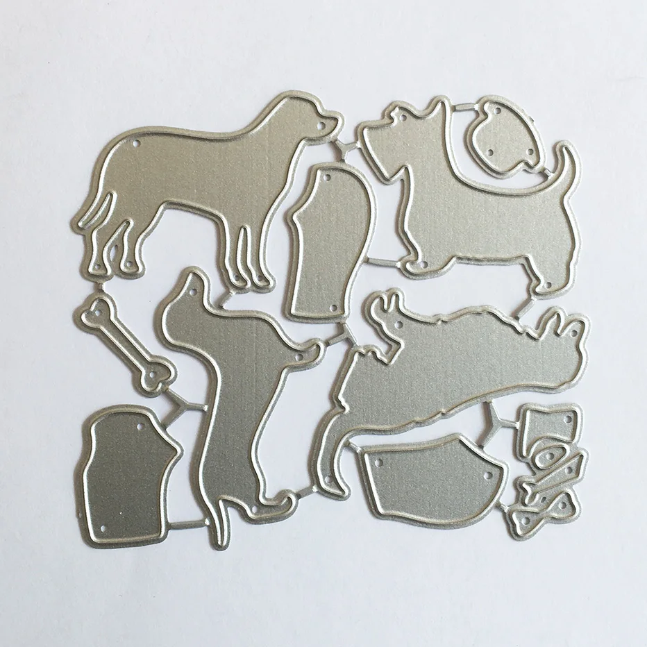 

Dogs Cutting Dies for Scrapbooking 2024 Yiwu futian market clearance sale Paper gift Card Making DIY metal craft