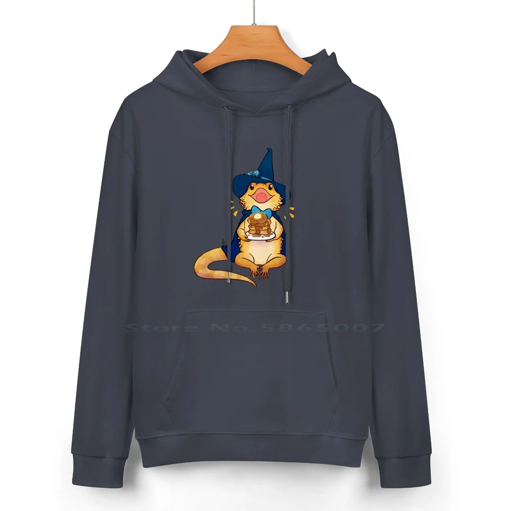 Sapphire-Bearded Dragon Pure Cotton Hoodie Sweater 24 Colors Bearded Dragon Reptile Lizard Wizard Witch Pancakes Banana