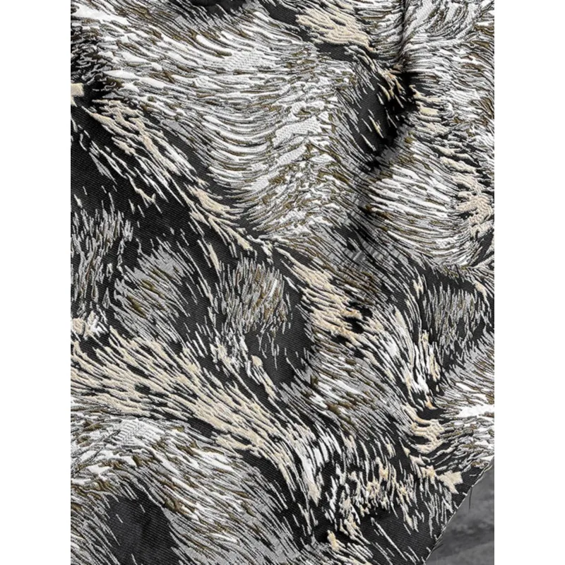 Hundred Birds Chaofeng Irregular Jacquard Three Dimensional Texture Fabric High End Coat and Pants Clothing Designer Fabric