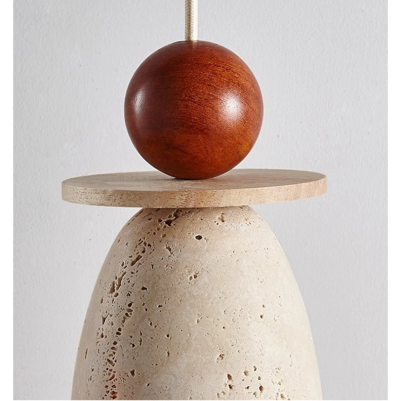 الحديثة الحجر قلادة LED ضوء 110 فولت 220 فولت الترافرتين الثريا السرير ديكور ليلة مصباح لغرفة النوم المعيشة الطعام قلادة مصباح #5