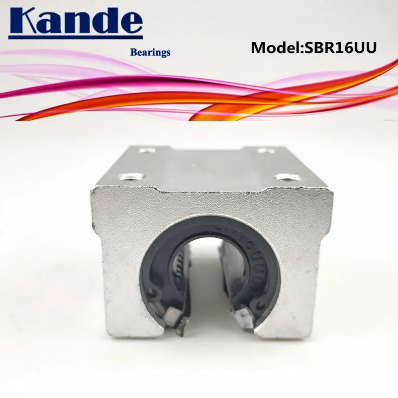 Kande Bearings 4pcs SBR16UU SBR16 UU SBR16 Open Bearing block CNC parts slide for 16mm linear guide SBR16 16mm SME16UU SME SBR