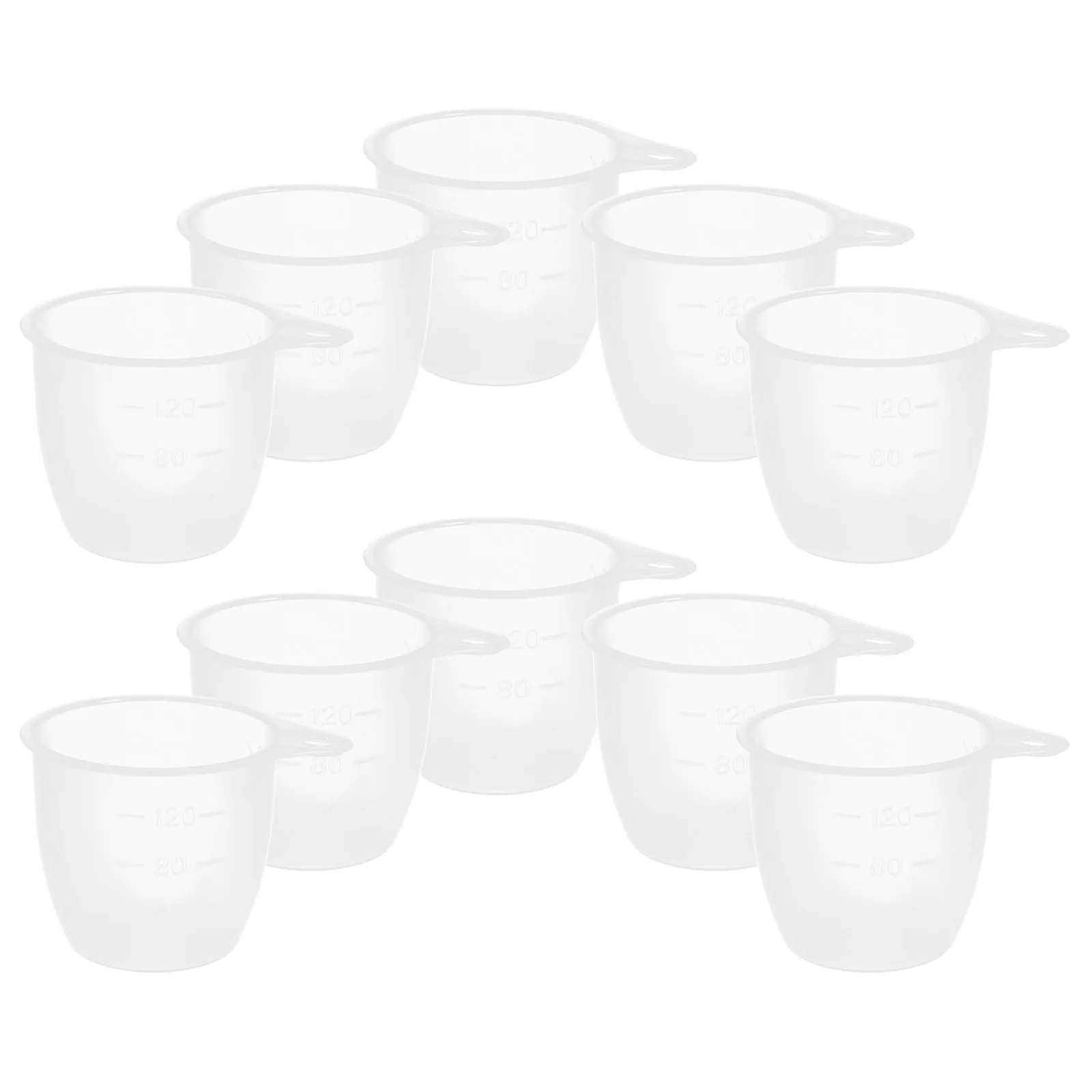 

Набор из 10 пластиковых мерных стаканчиков для риса: прозрачные, легкие, точные, для жидкого и сухого сырья, кухонные инструменты, сменные мерные ложки