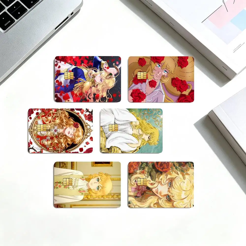 T-The Rose of Versailles Anime  Credit Card HD Stickers Game Card Decal Small Chip Waterproof Sticker Gift