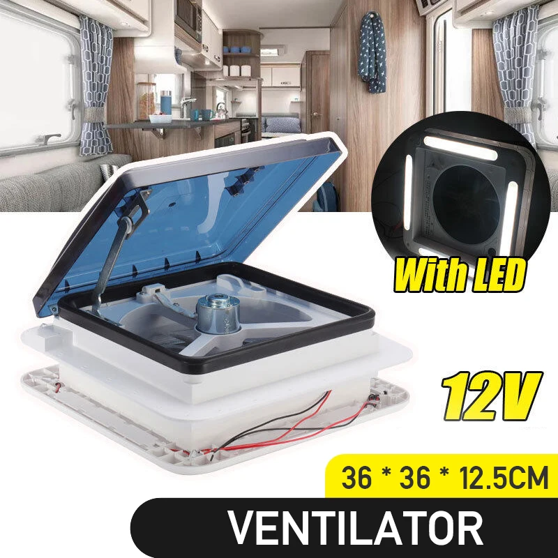 Ventilateur de Ventilation à Commande Manuelle Monté sur le Toit, Accessoire de Caravane, 12 V, pour Remorque, 11 Pouces