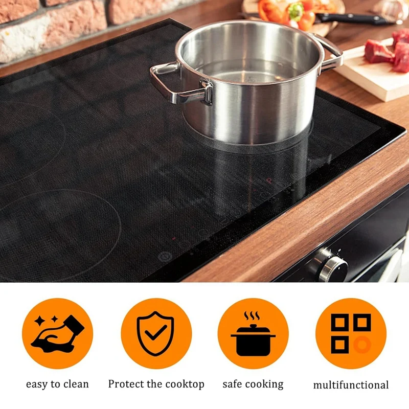 

INW-0e52X78cm (20X30 Inch) Induction Hob Protector Mat, Magnetic Silicone Induction Hob Mat, Induction Hob Cover