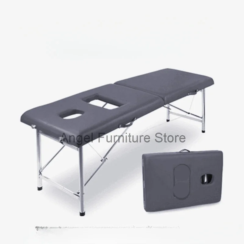 

Portable Beauty Folding Beauty Bed Spa Tattoo Cosmetic Massage Bed Full Body Recliner Lettino Massaggio Salon Furniture WZ50MB