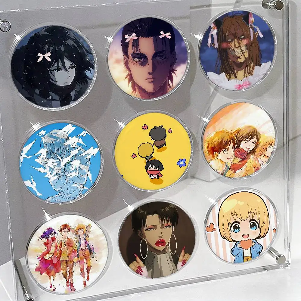 Anime A-Attack On Titan-S Funny Enamel Pins Handmade Round Brooch L Killer Yagami Light Cosplay Badge Backpacks Jewelry Gifts