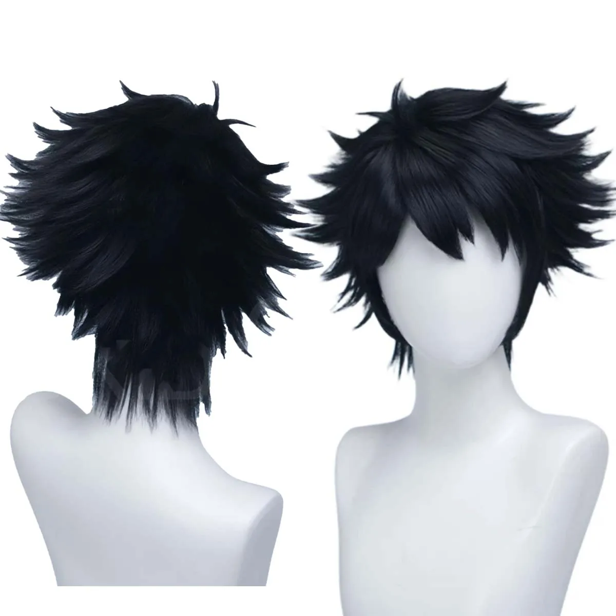 Men Pirate Trafalgar D. Water Law Cosplay Wig High Temperature Fiber Short Black Hair Adjustable Net Cap