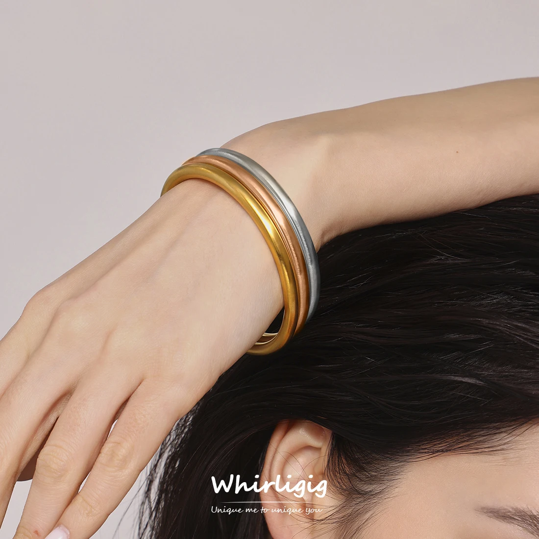 3 szt. Dużo bransoletek ze stali nierdzewnej bransoletki dla kobiet S-XXL wodoodporna prosta podstawowa pozłacana damska biżuteria z wisiorkiem