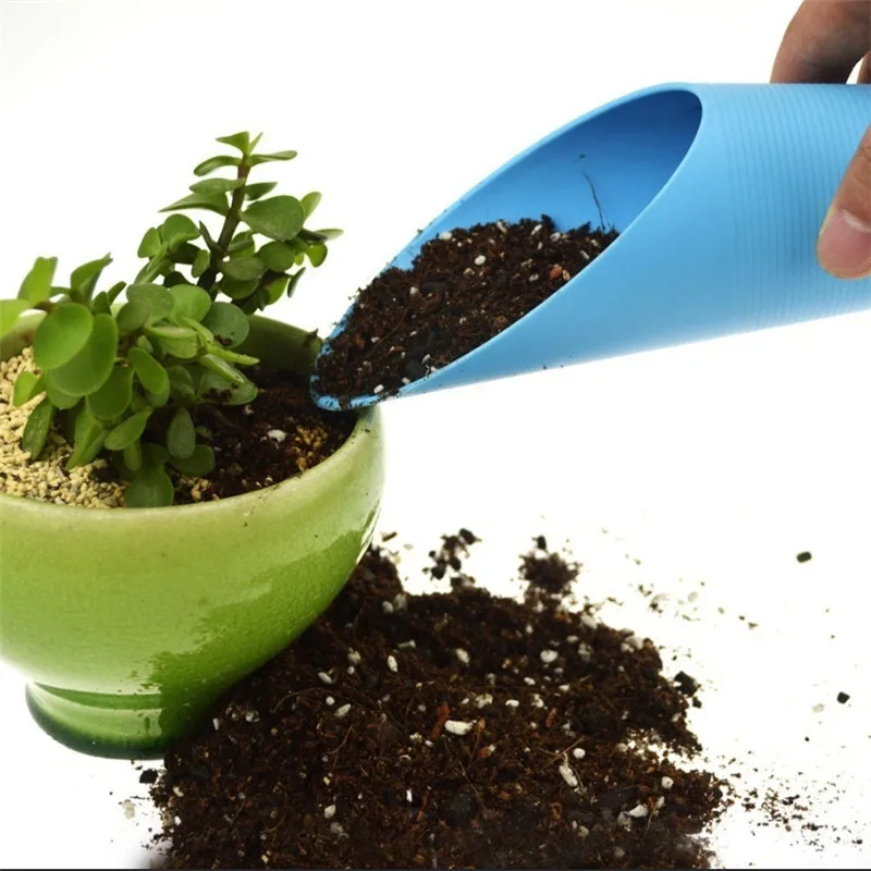 Toprak plastik maça kürek fincan etli DIY Bonsai bitki yardımcı bahçe aracı kazma toprak Equipamento De Sobrevivência için kürek