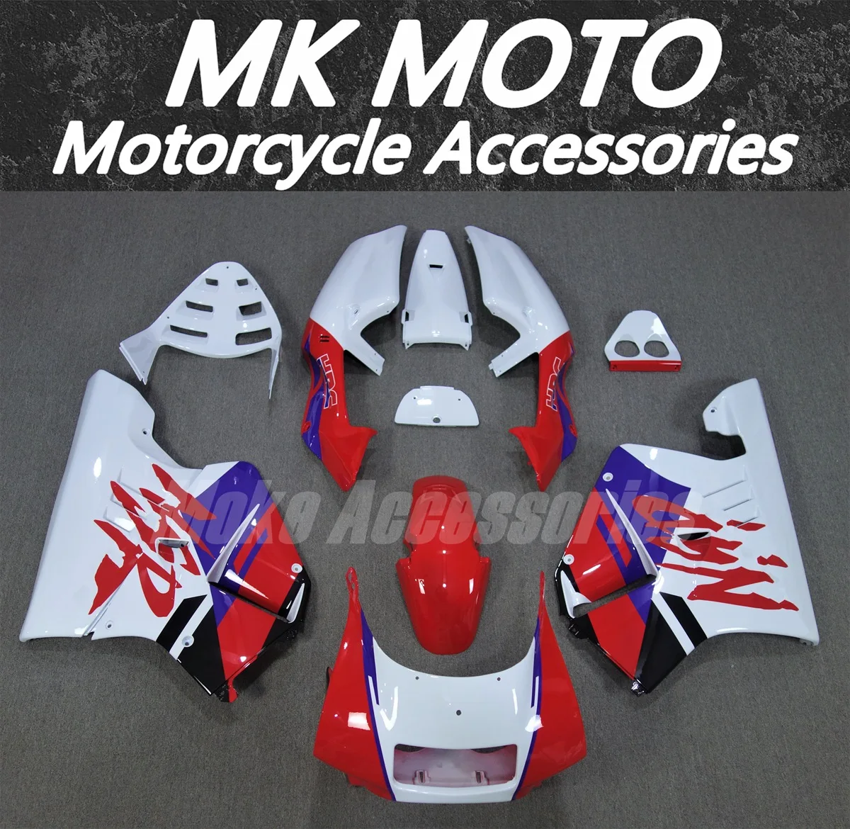 

Moke moto Motorcycle Fairings Kit Fit For NSR250 PGM3 P3 MC21 Bodywork Set High Quality Abs Injection Red White