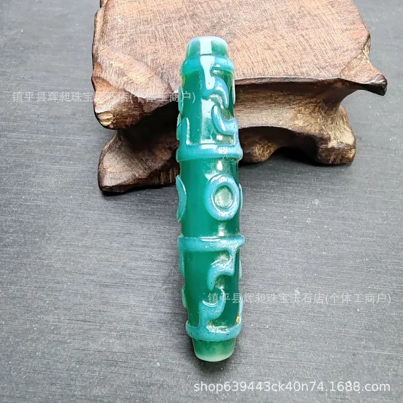 Tibetan-Style Hand-Carved Agate Dzi Beads, Taiwanese Craftsmanship, With A Weathered Patina And Antique, Suitable Use