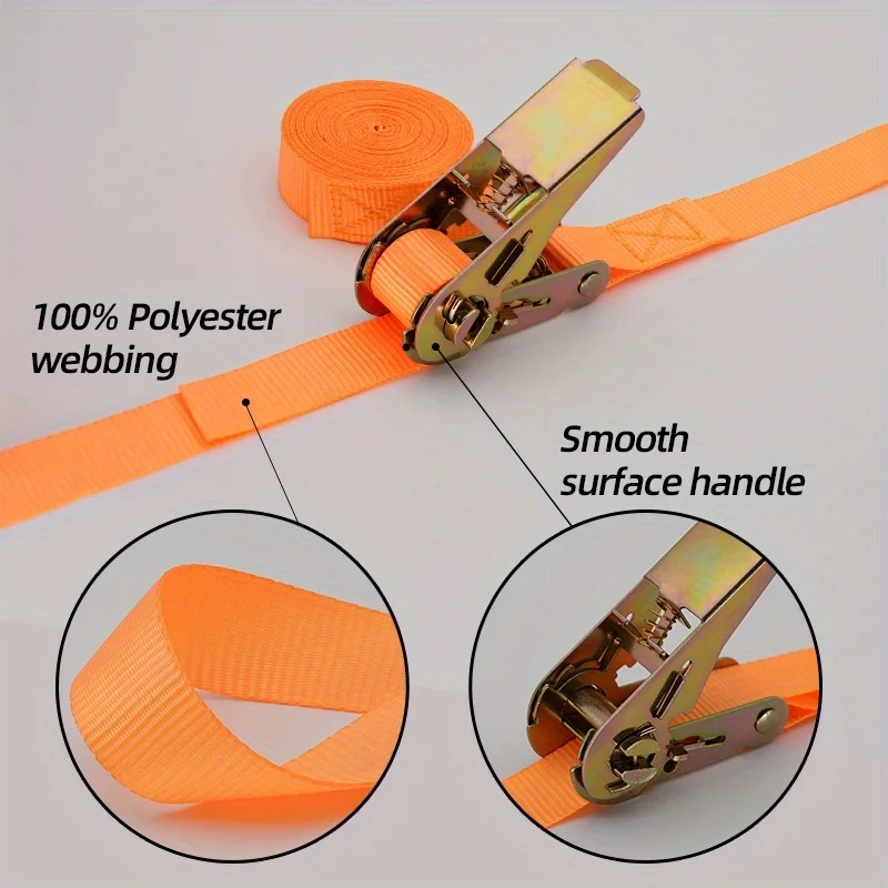 Correias de amarração de carga com travamento resistente (ganchos duplos) |   Multi comprimentos, laranja brilhante/vermelho/azul