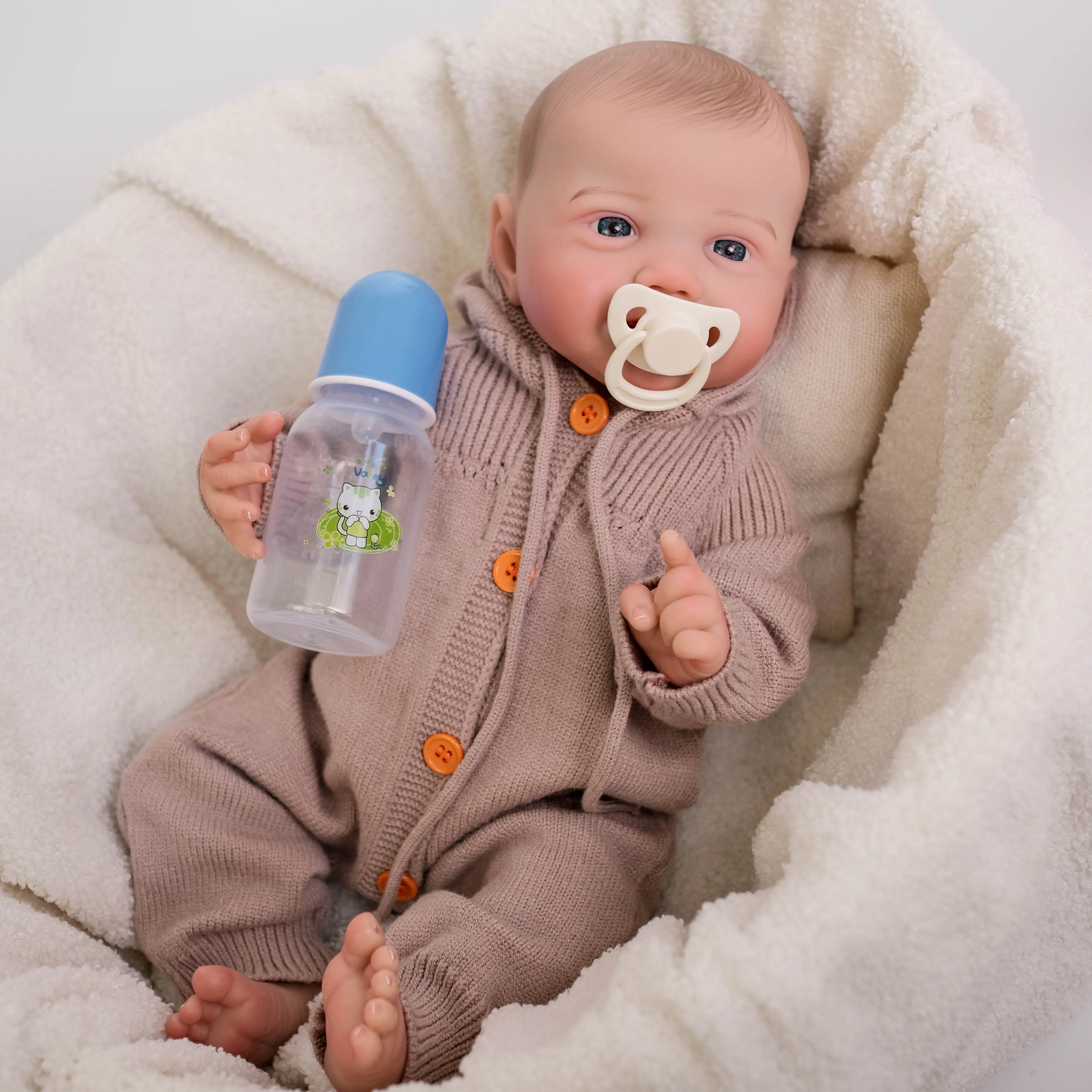 SINO-BB 20 pollici Corpo Intero Reborn Baby Doll Atomicamente Corretta Kinsley Coccoloso Neonato Bambola Più Strati Pittura 3D Pelle