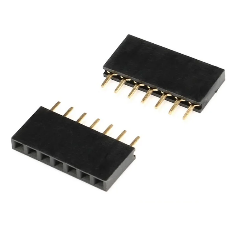 100pcs 2.54mm spacing single row female 1x2P/3P/4P/5P/6P/10P/16P/20/40P pin socket