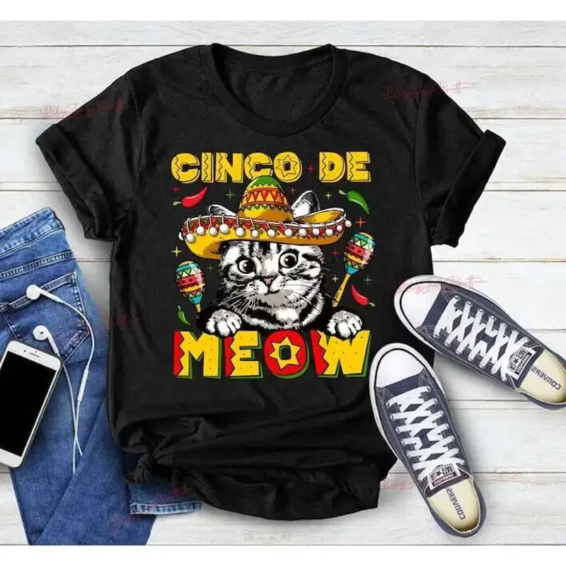 Funny Cats Cinco De Mayo Shirt, Cinco De Meow Shirt, Fiesta Shirt, Mexican Party