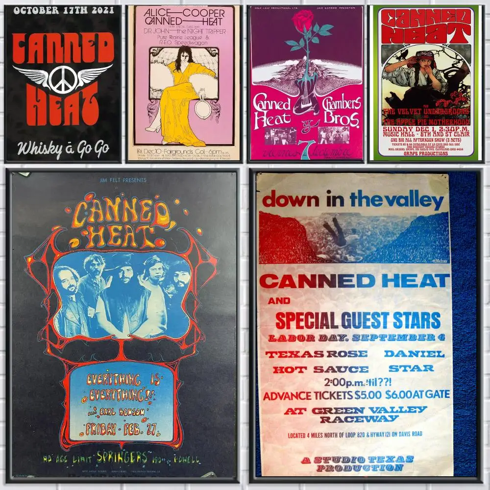 band C-Canned Heat-T Poster Peel and Stick Wall Art for Cafe Office Bar and Home Decoration