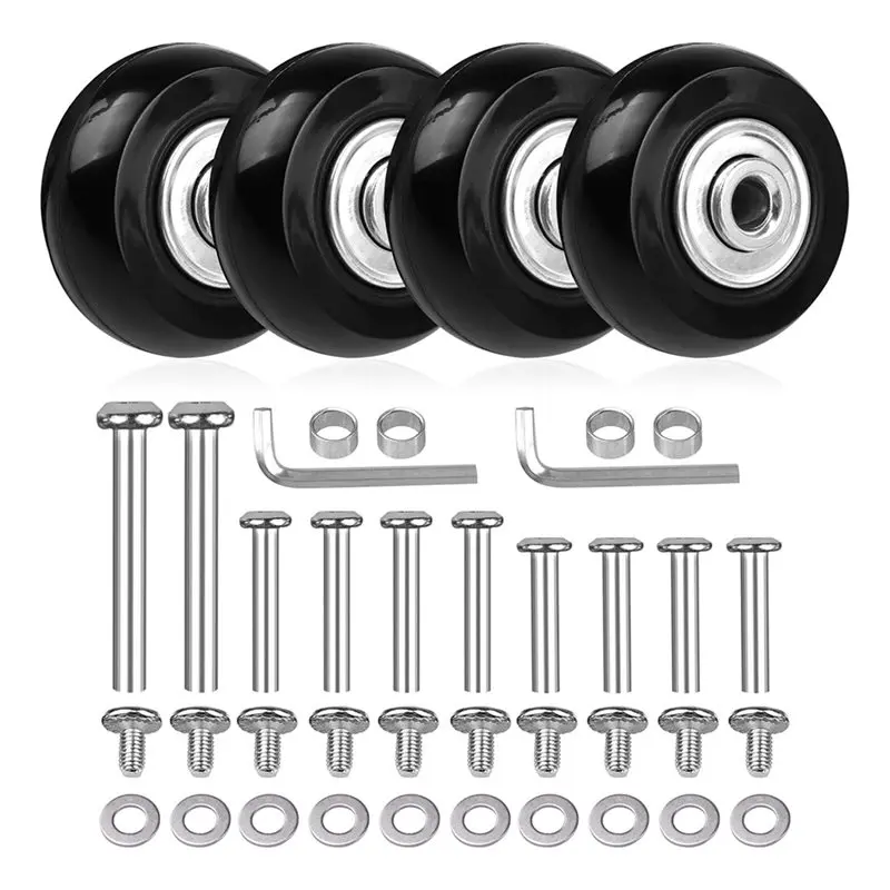 2025 Hot Style 8Pcs Luggage Suitcase Replacement Wheels,Swivel Caster Wheels Bearings Repair Kits Luggage Replacement Wheels 40M