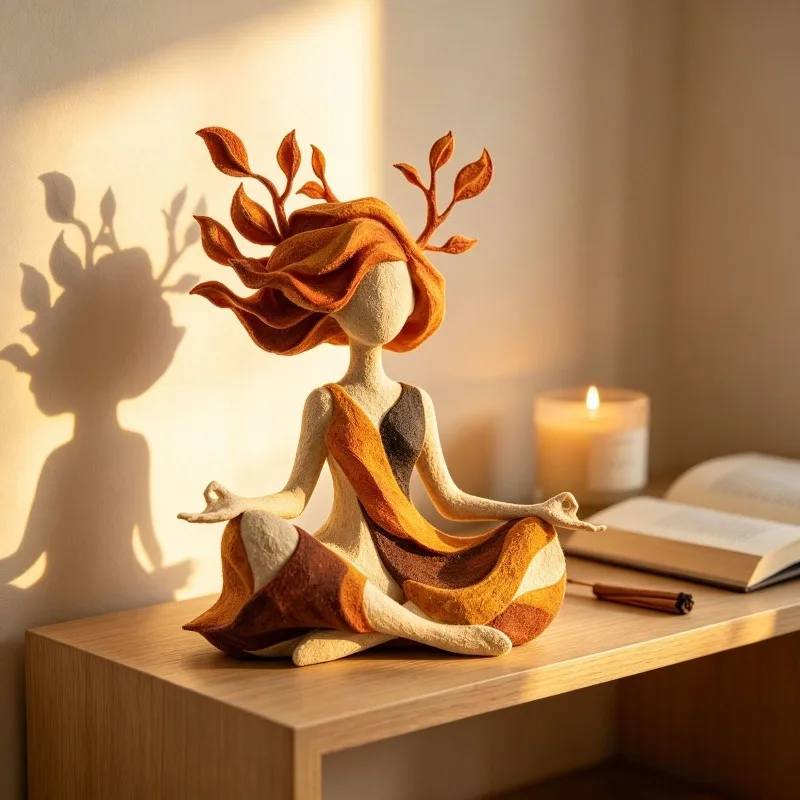 Sculpture en résine Inner Harmony - Décoration artisanale pour la maison, idéale pour la méditation et la relaxation, cadeau parfait pour les amateurs de pleine conscience