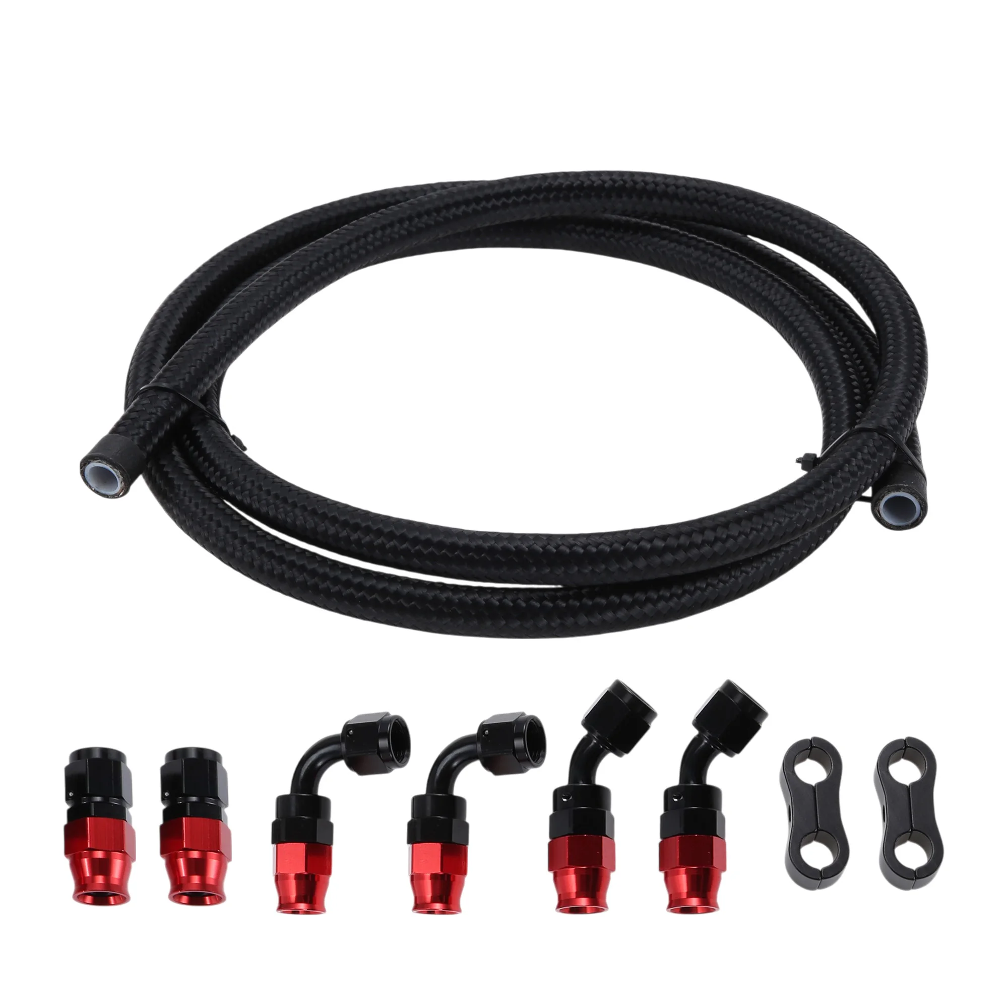 

Комплект топливопровода UXCELL AN4, вакуумный шланг длиной 5,01 фута, автомобильный топливный шланг с 8 зажимами